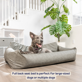 PupProtector™ Faux Leather Memory Foam Dog Car Bed - Slate Gray From Paw.com