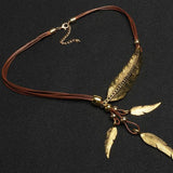 BOHEMIAN LEAF ROPE NECKLACE from Ashlen
