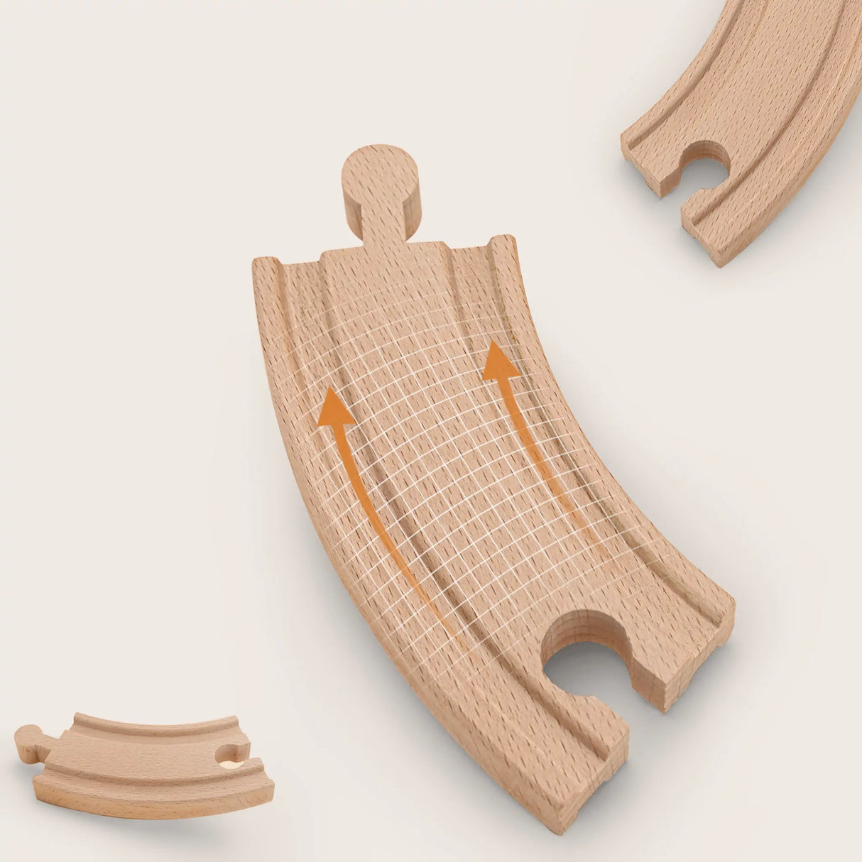 Tiny Land® Wooden Track Trains 55 Pcs From Tiny Land