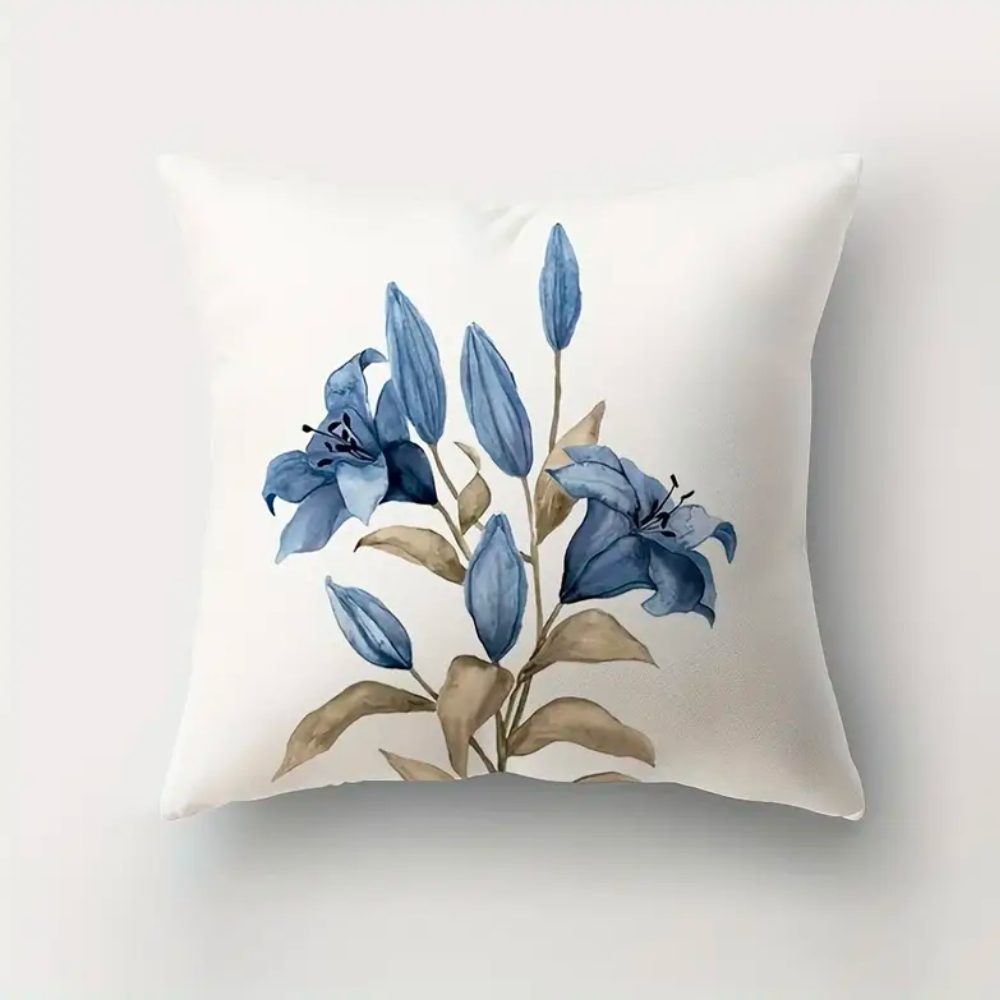 Blue Flowers Cushion Covers from Moderny