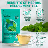100% Pure Peppermint Herbal Tea, 60 Bags from Aprika Life