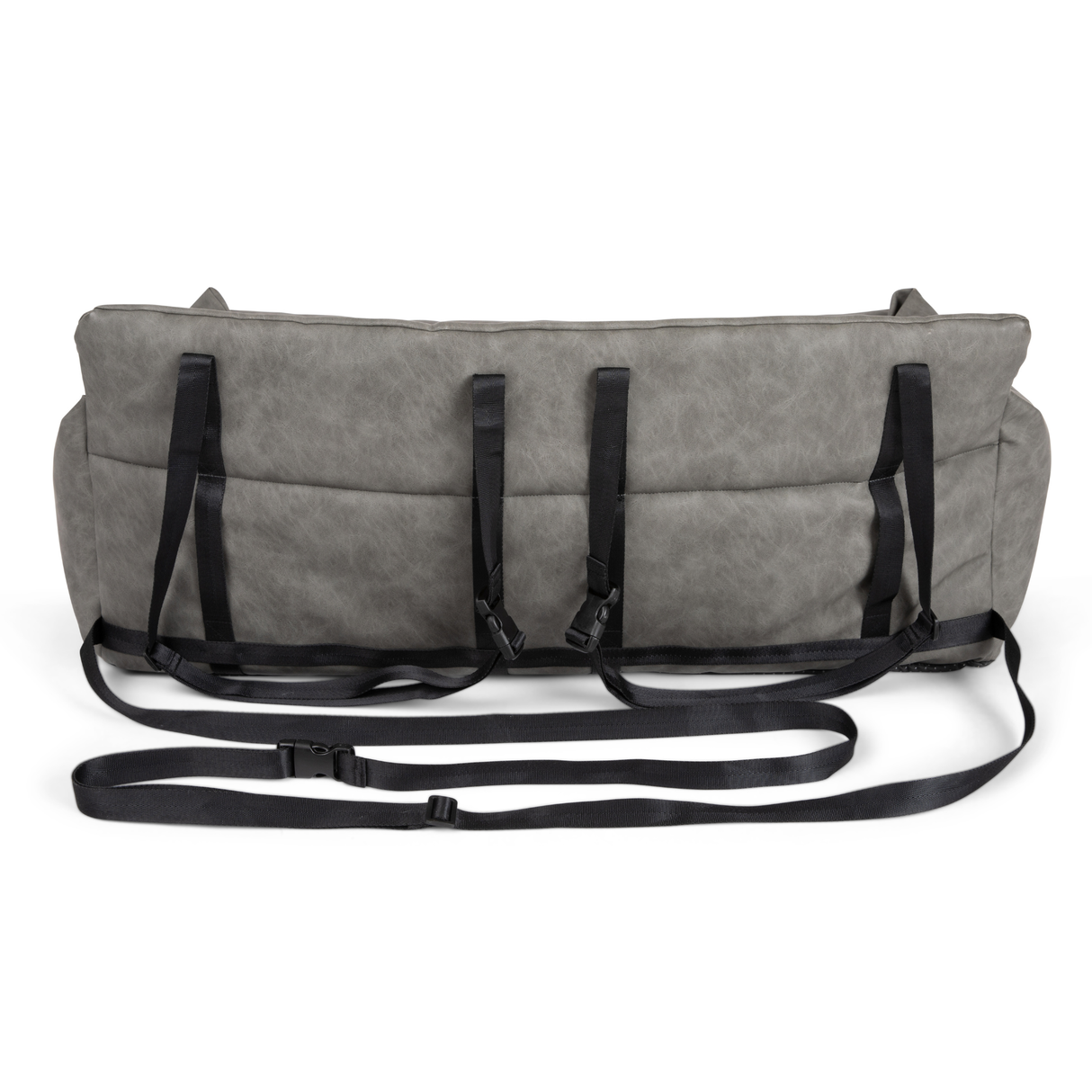 PupProtector™ Faux Leather Memory Foam Dog Car Bed - Slate Gray From Paw.com