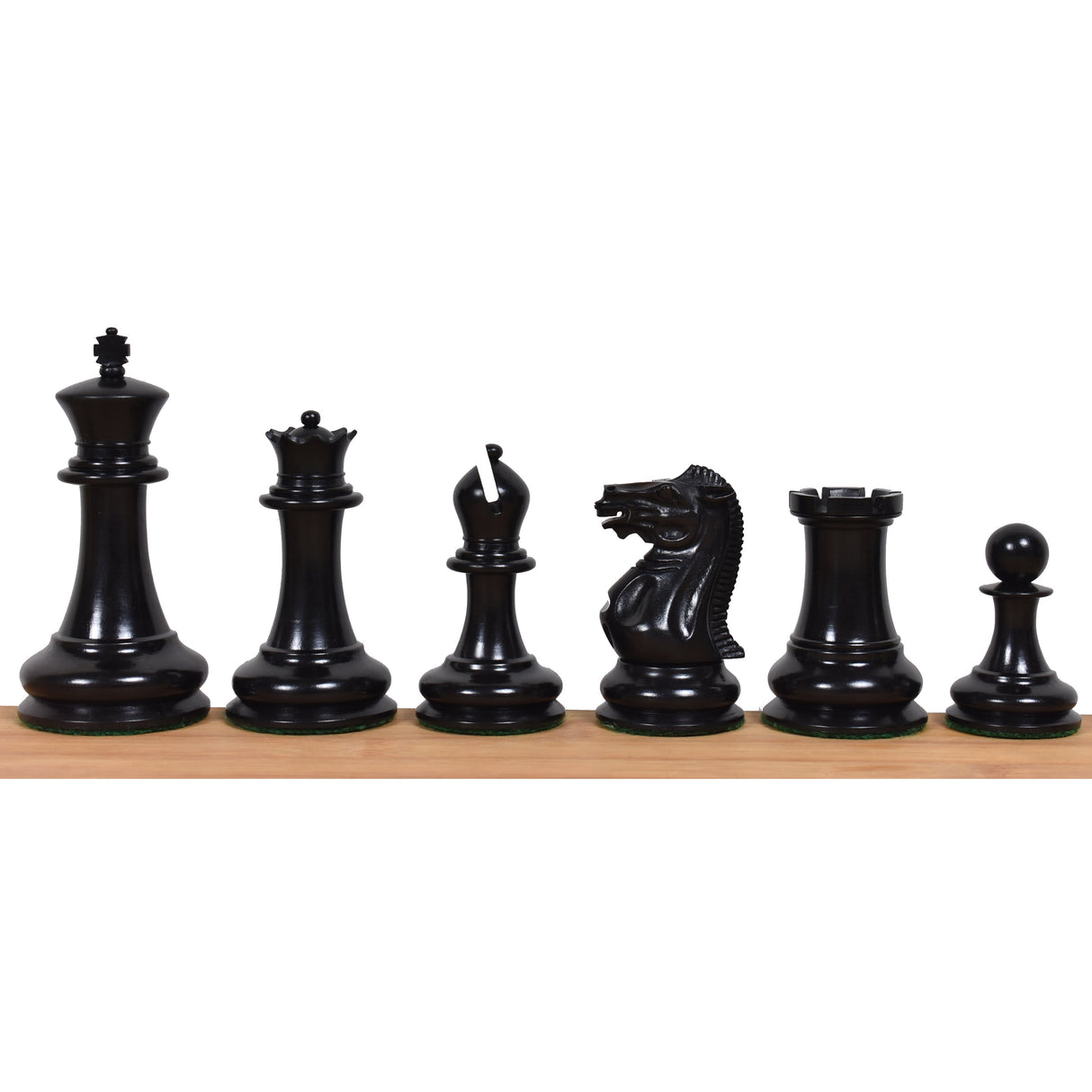 Jacques Cook Staunton Collectors Chess Set- Chess Pieces Only - Ebony Wood - 3.75" From Royal Chess Mall