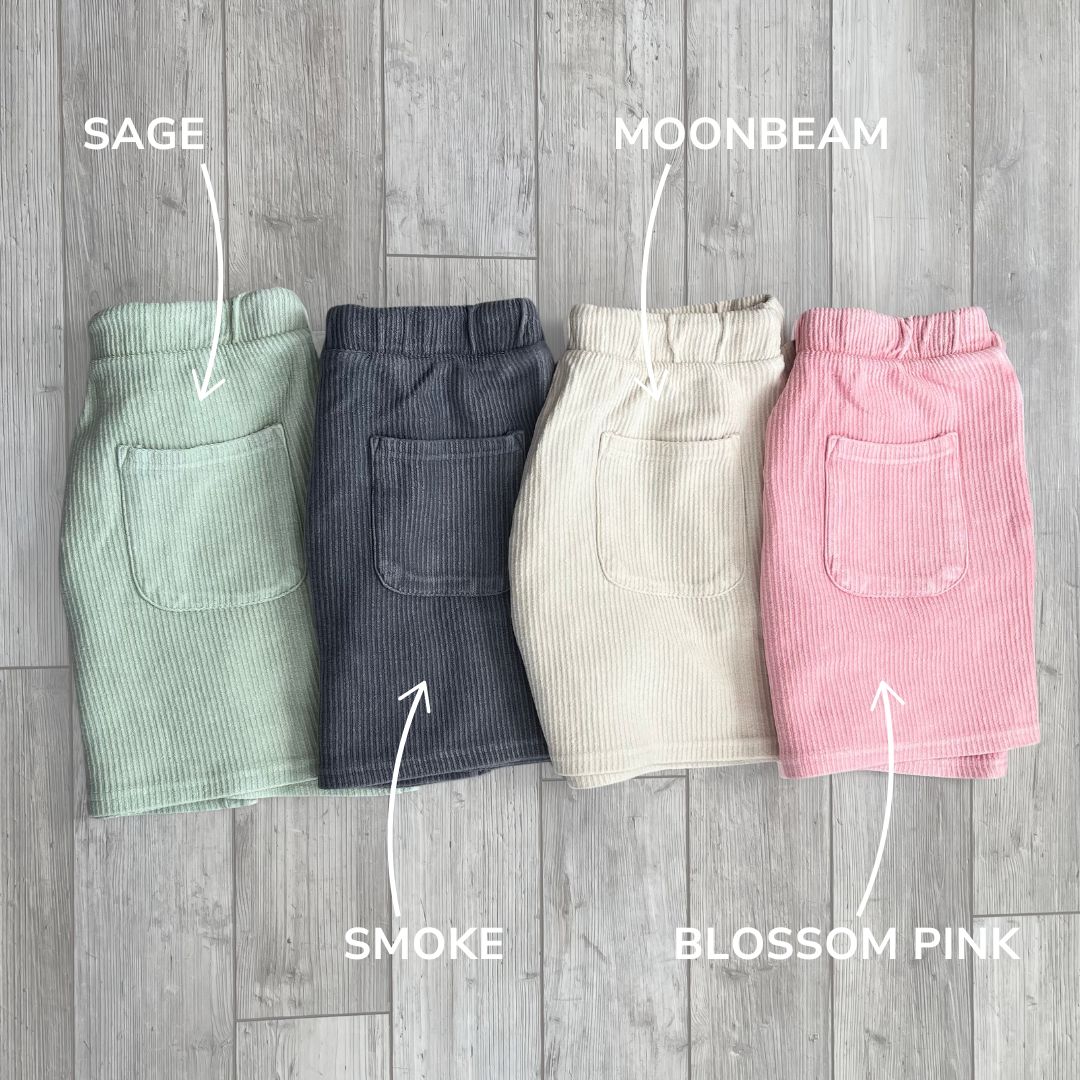 Blossom Pink Corded Shorts from Ivy + Cloth