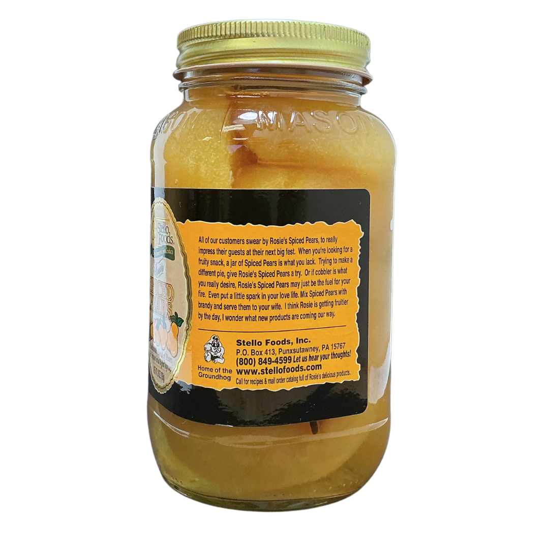 Stello Foods - Rosie's Spiced Pears 28 oz from Stello Foods