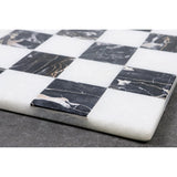 Borderless Marble Stone Luxury Chess Board 15''  -  Black and White stone From Royal Chess Mall