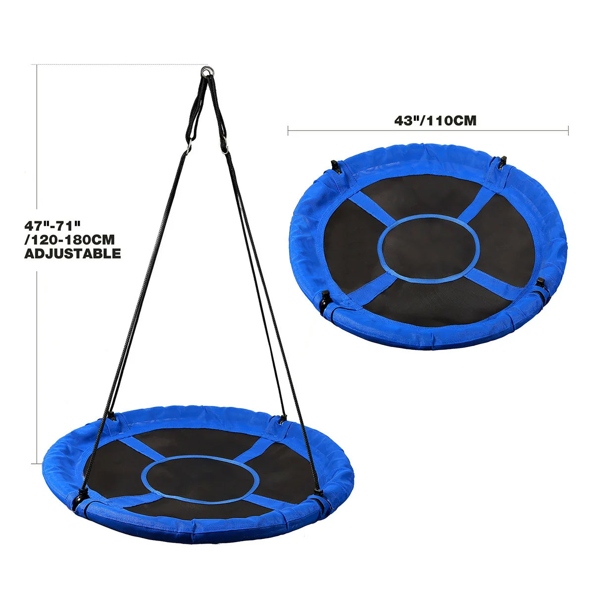 Round Saucer Swing for Kids Outdoor 40"/43" From Redcamp
