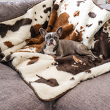 PupProtector™ Waterproof Throw Blanket - Brown Faux Cowhide from Paw.com