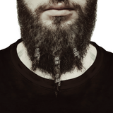 Rune Beard Rings - (Silver - 8) from Norse Tradesman