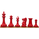 Leuchars Cook Staunton Chess Set- Chess Pieces Only-Ivory& Crimson Lacquer-4.5" From Royal Chess Mall