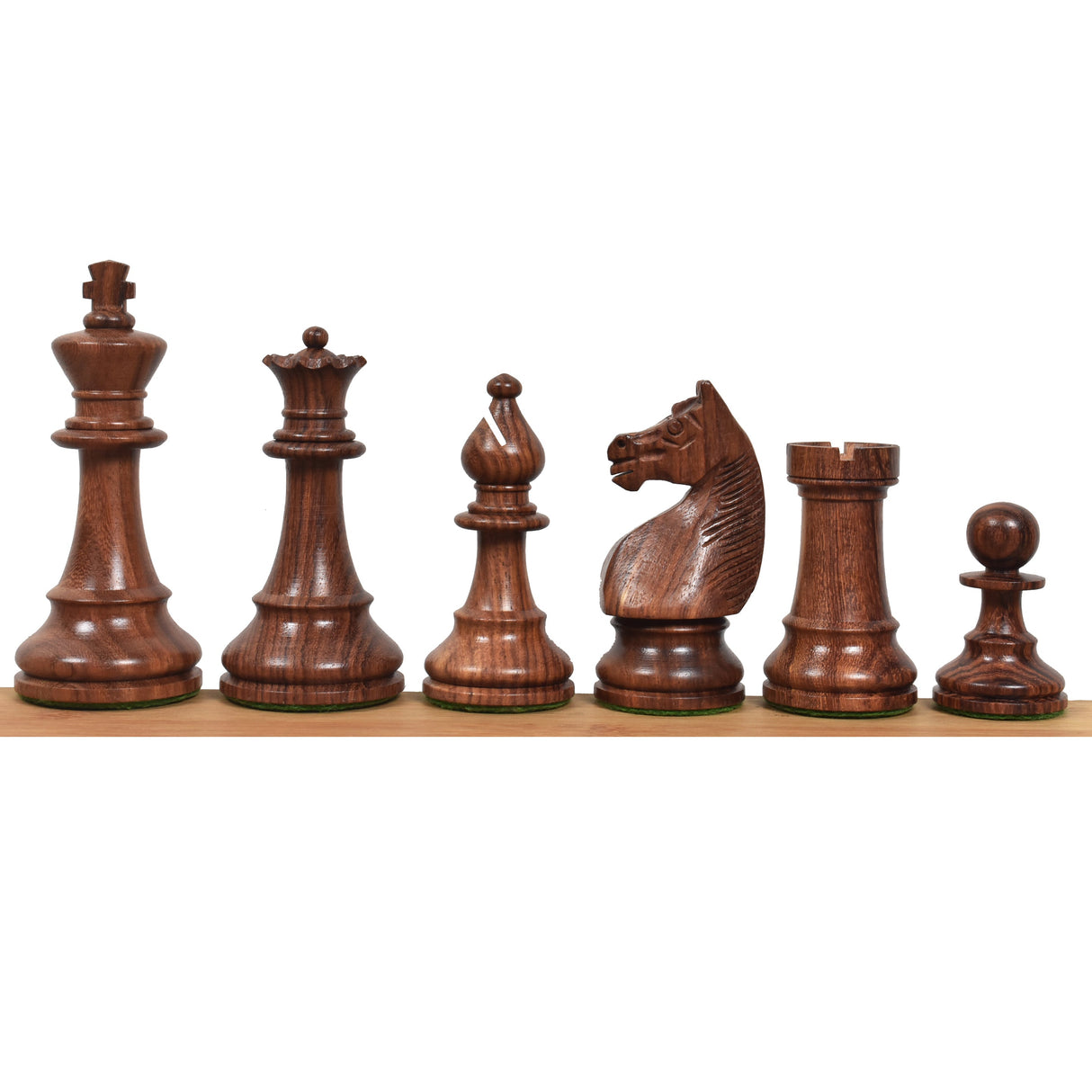 German Collectors' 1920's Chess Set- Chess Pieces Only- Golden Rosewood - 4.1" From Royal Chess Mall