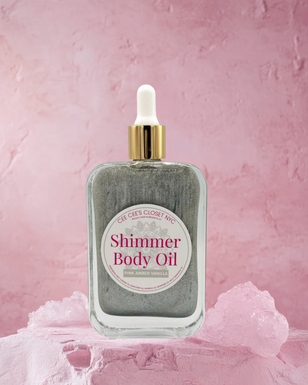 Shimmer Dry Body Oil from Cee Cee's Closet NYC