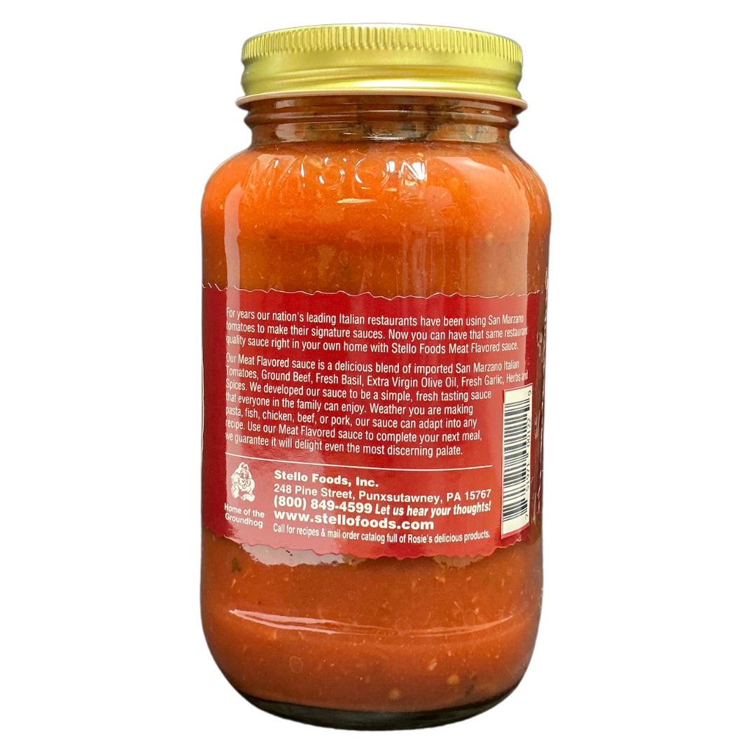 Stello Foods - Rosie's Meat Flavored Spaghetti Sauce 25 oz from Stello Foods