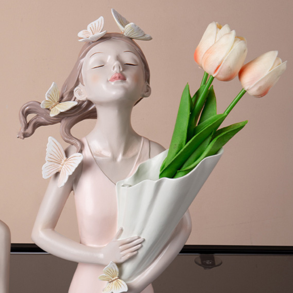 Beautiful Girl Flower Vase from Moderny