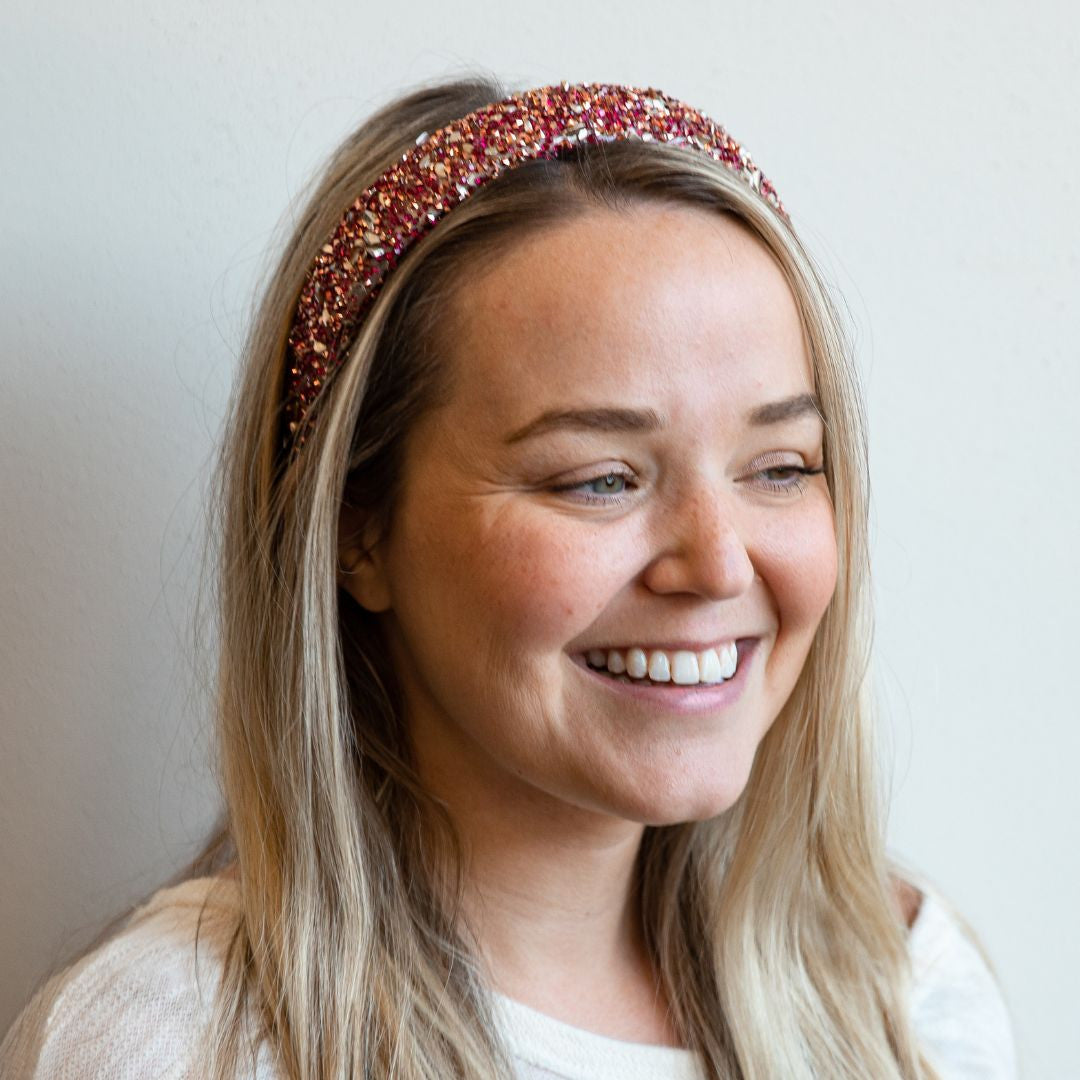 All That Glitters Headband - Maroon Hues From Headbands of Hope