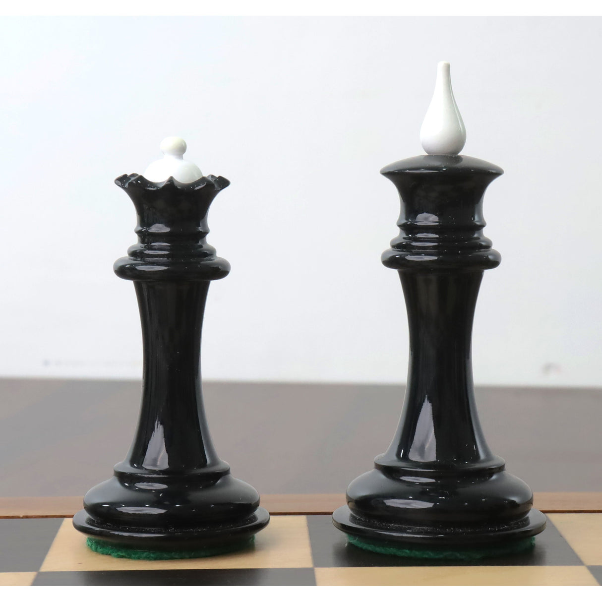 Soviet Reproduced 1940s' Chess Set- Chess Pieces Only - Black and White Lacquer Boxwood From Royal Chess Mall