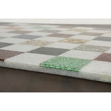 Borderless Marble Luxury Chess Board-White & Multi Coloured Semi-Precious Stones 18'' From Royal Chess Mall