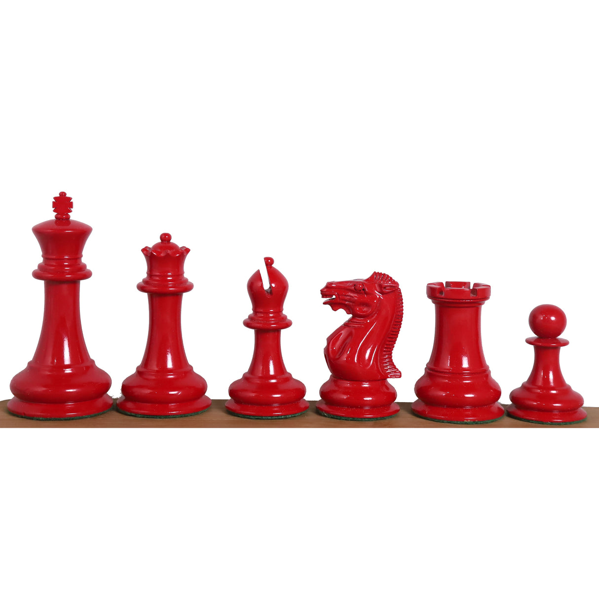 Jacques Cook Staunton Collectors Chess Set- Chess Pieces Only 1849  - Red & White - 3.75" From Royal Chess Mall
