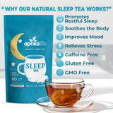 Herbal Sleep Tea With Sleep Guide, 60 Bags from Aprika Life