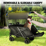 Folding Dog Wagon Cart with Extendable Rear End Heavy Duty From Redcamp