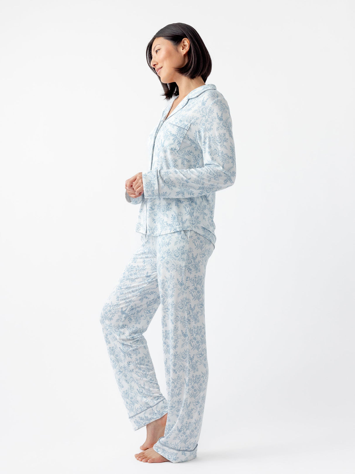 Women's Bamboo Stretch-Knit Long Sleeve Pajama Set from Cozy Earth