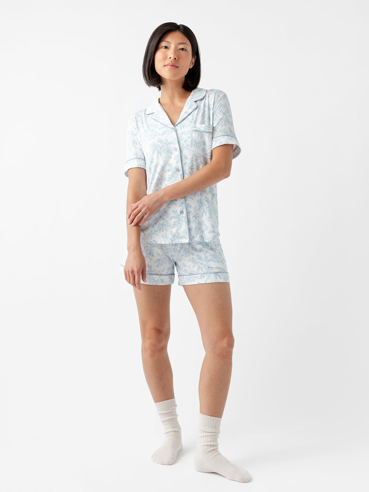 Women's Bamboo Stretch-Knit Short Sleeve Pajama Set from Cozy Earth