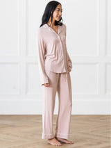 Women's Bamboo Stretch-Knit Long Sleeve Pajama Set TALL from Cozy Earth