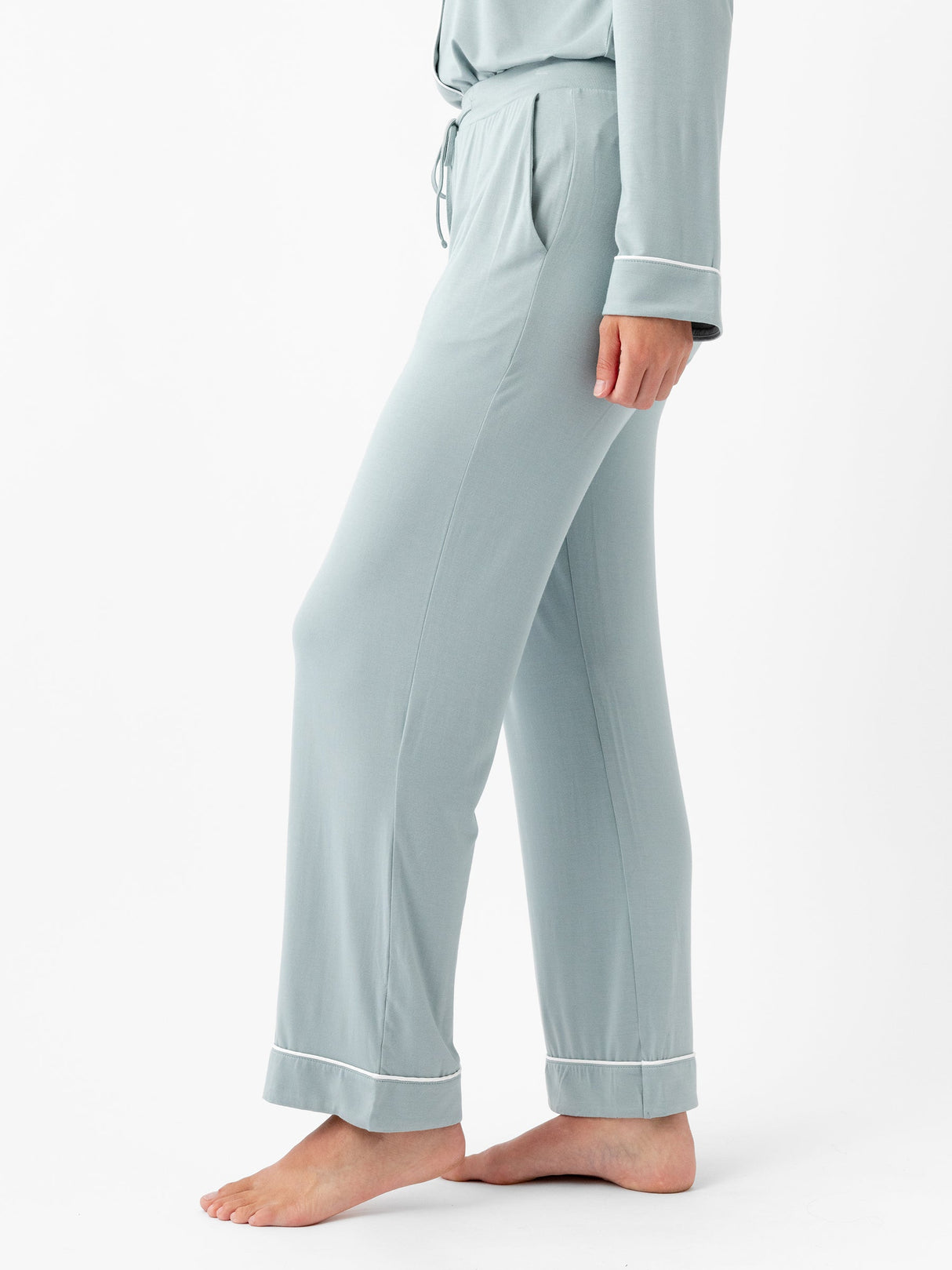 Women's Bamboo Stretch-Knit Short Sleeve & Pant Pajama Set from Cozy Earth