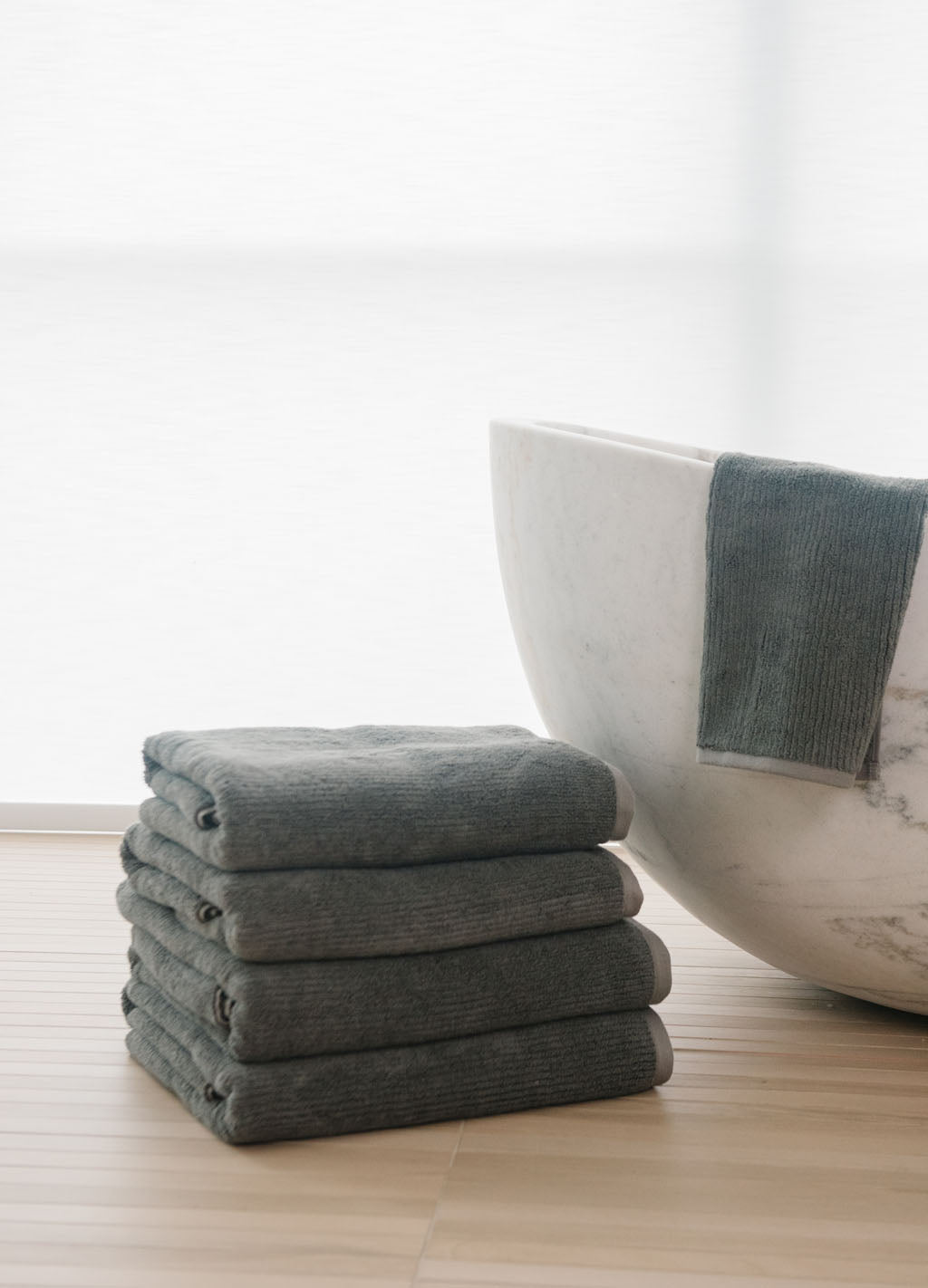 Ribbed Terry Bath Towel Set from Cozy Earth