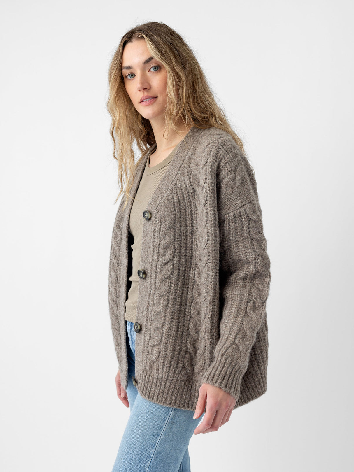 Oversized Cable Knit Cardigan from Cozy Earth