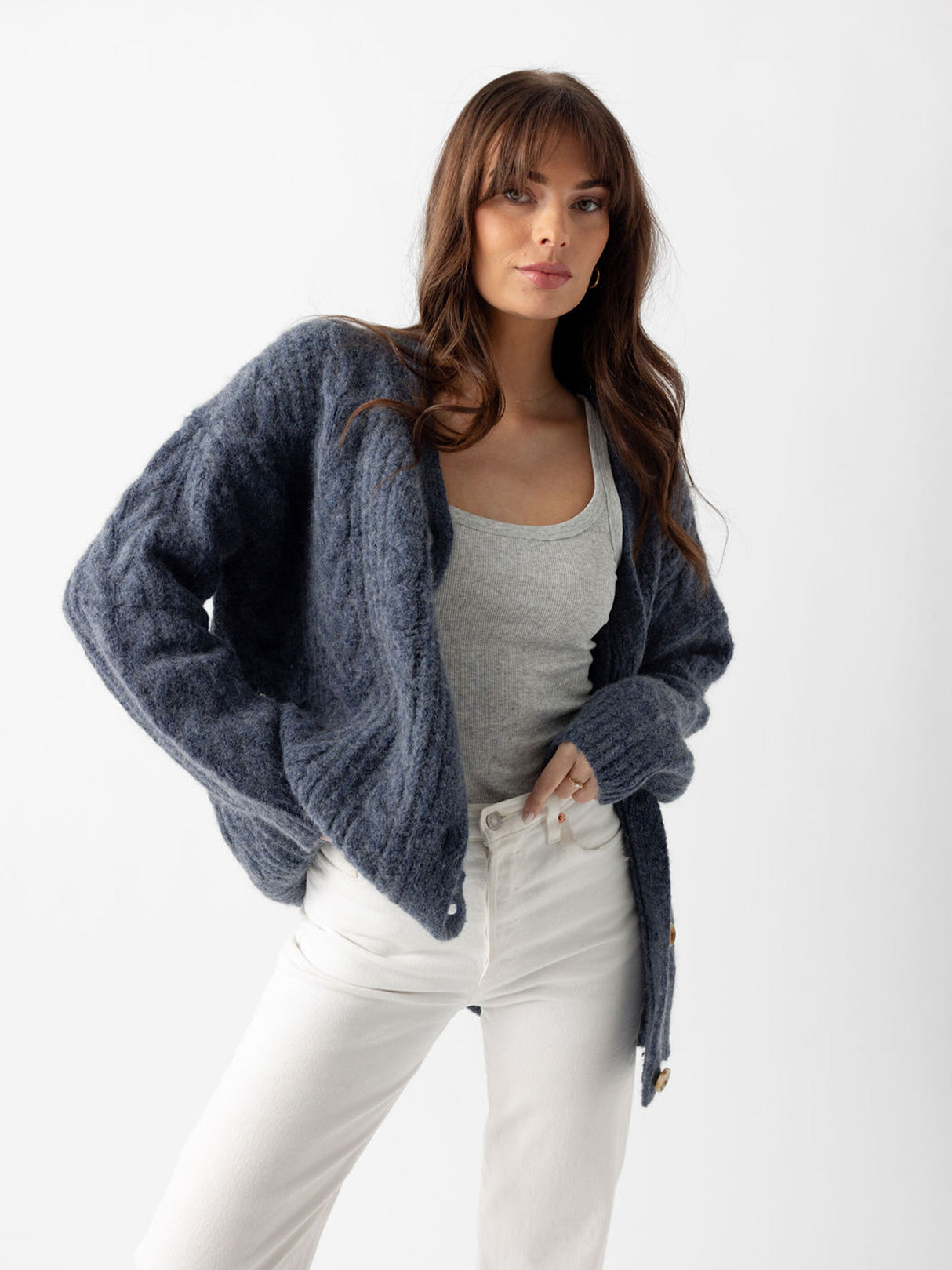 Oversized Cable Knit Cardigan from Cozy Earth