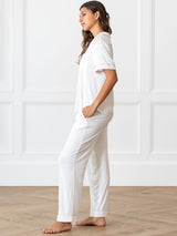 Women's Bamboo Stretch-Knit Short Sleeve & Pant Pajama Set from Cozy Earth