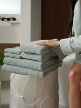 Ribbed Terry Bath Towel Set from Cozy Earth
