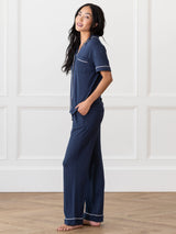 Women's Bamboo Stretch-Knit Short Sleeve & Pant Pajama Set from Cozy Earth