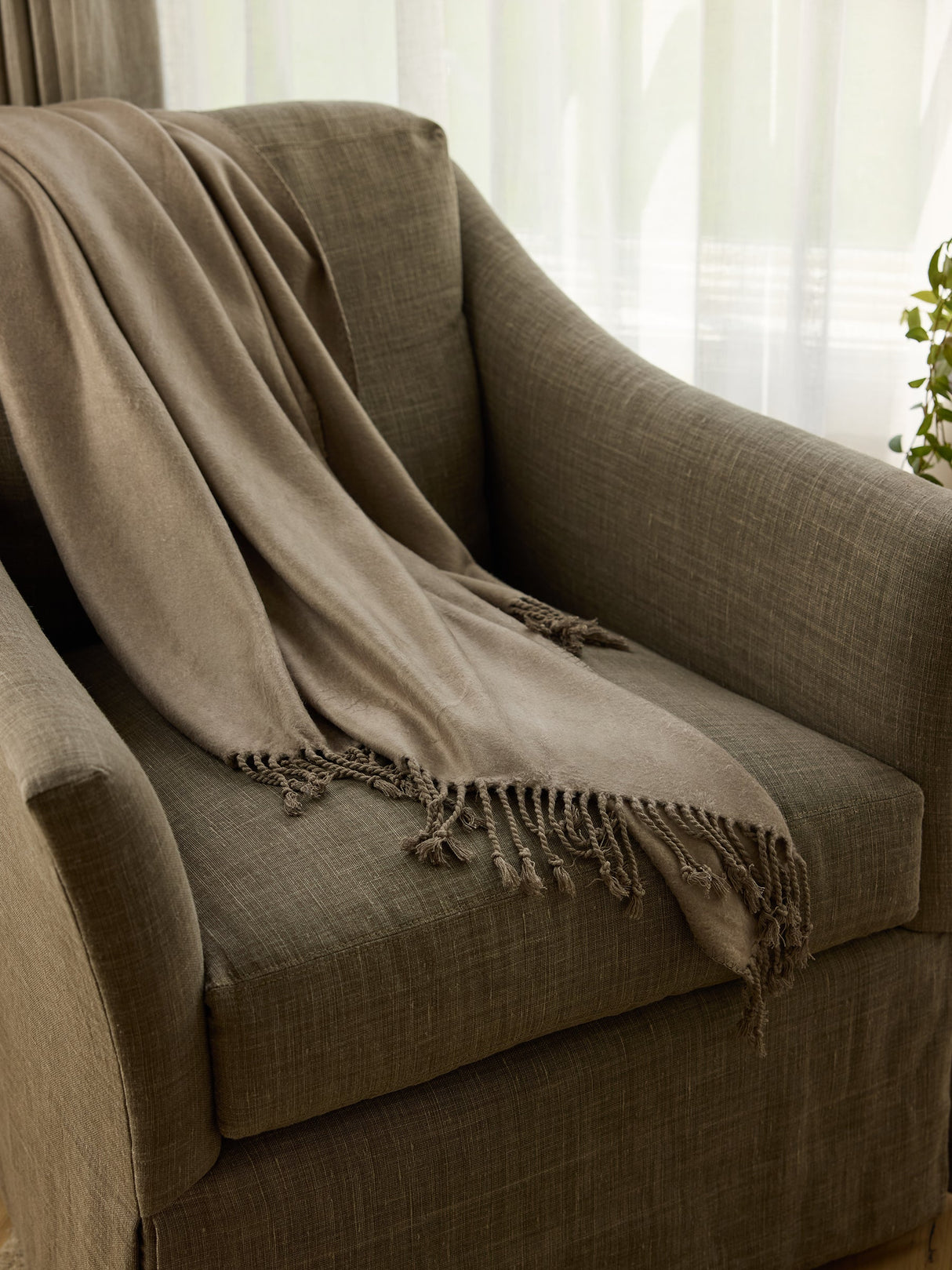 Bamboo Tassel Throw from Cozy Earth
