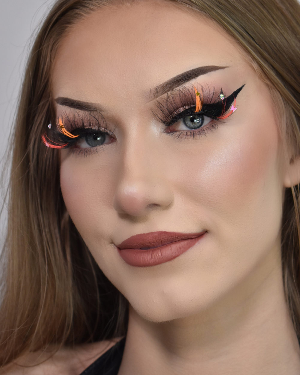 Sorbet Sparkle - Faux Mink Glam Glitter & Rhinestone Glitter Lashes from Lunautics