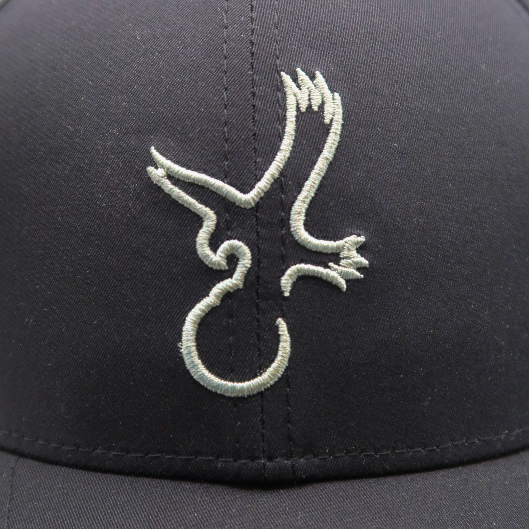 Black/Grey Eagle Performance Hat from Talon Golf LLC