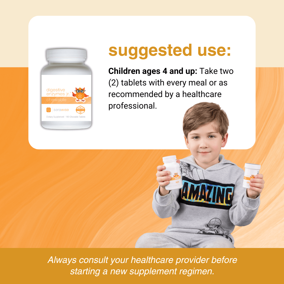 Digestive Enzymes Jr. Chewable - 180 Tablets from Serawise