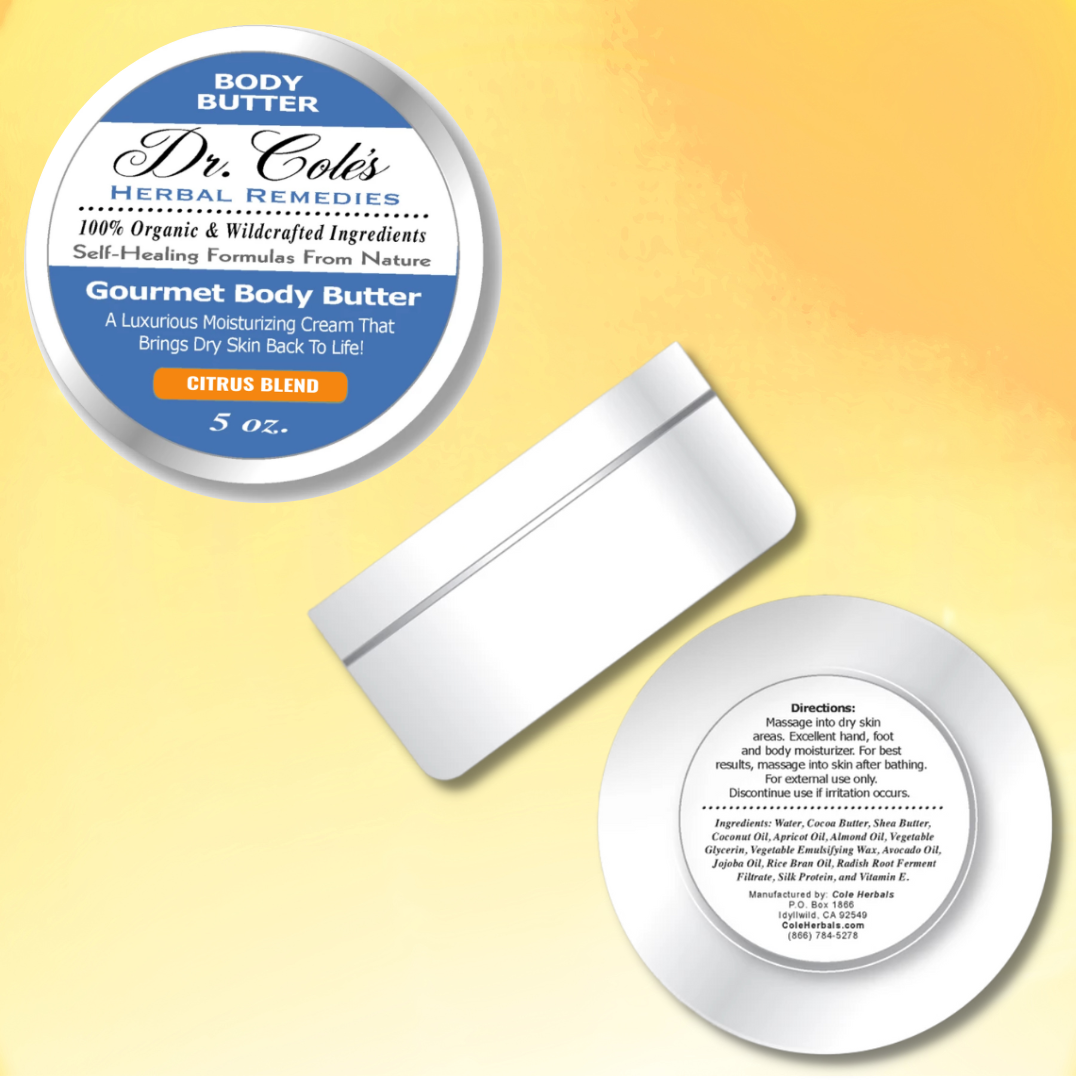 Dr. Cole's Gourmet Body Butter - CITRUS BLEND From Dr. Cole's Herbal Remedies