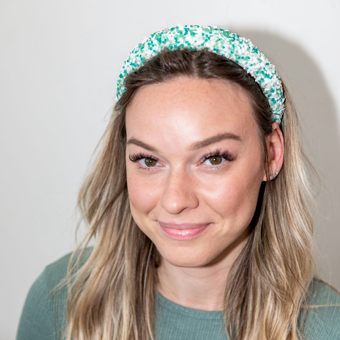 All That Glitters Headband -  Teal From Headbands of Hope