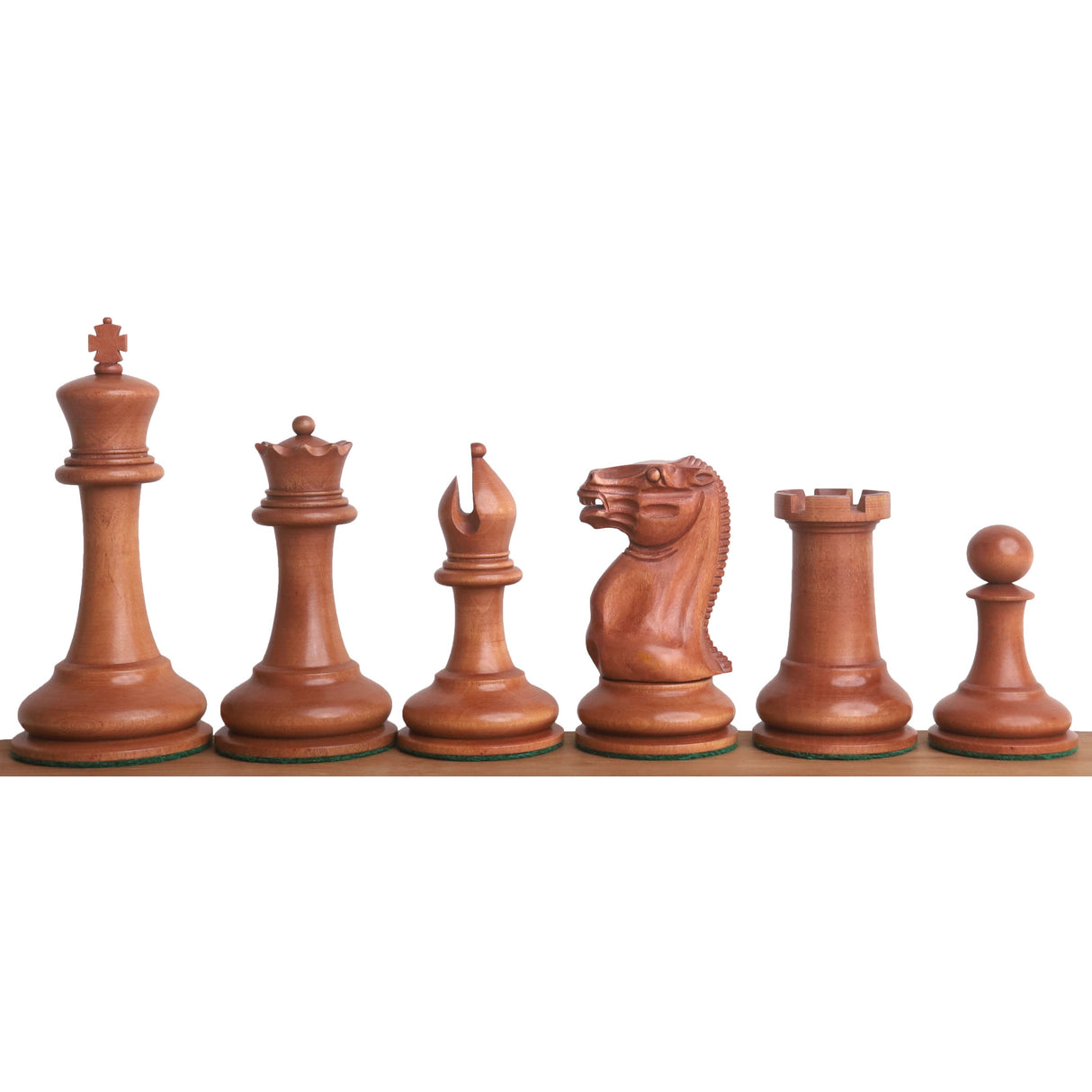 Cooke Type Staunton Chess Set- Chess Pieces Only 1849 - Ebony Wood & Antiqued Boxwood - 4.3" King From Royal Chess Mall