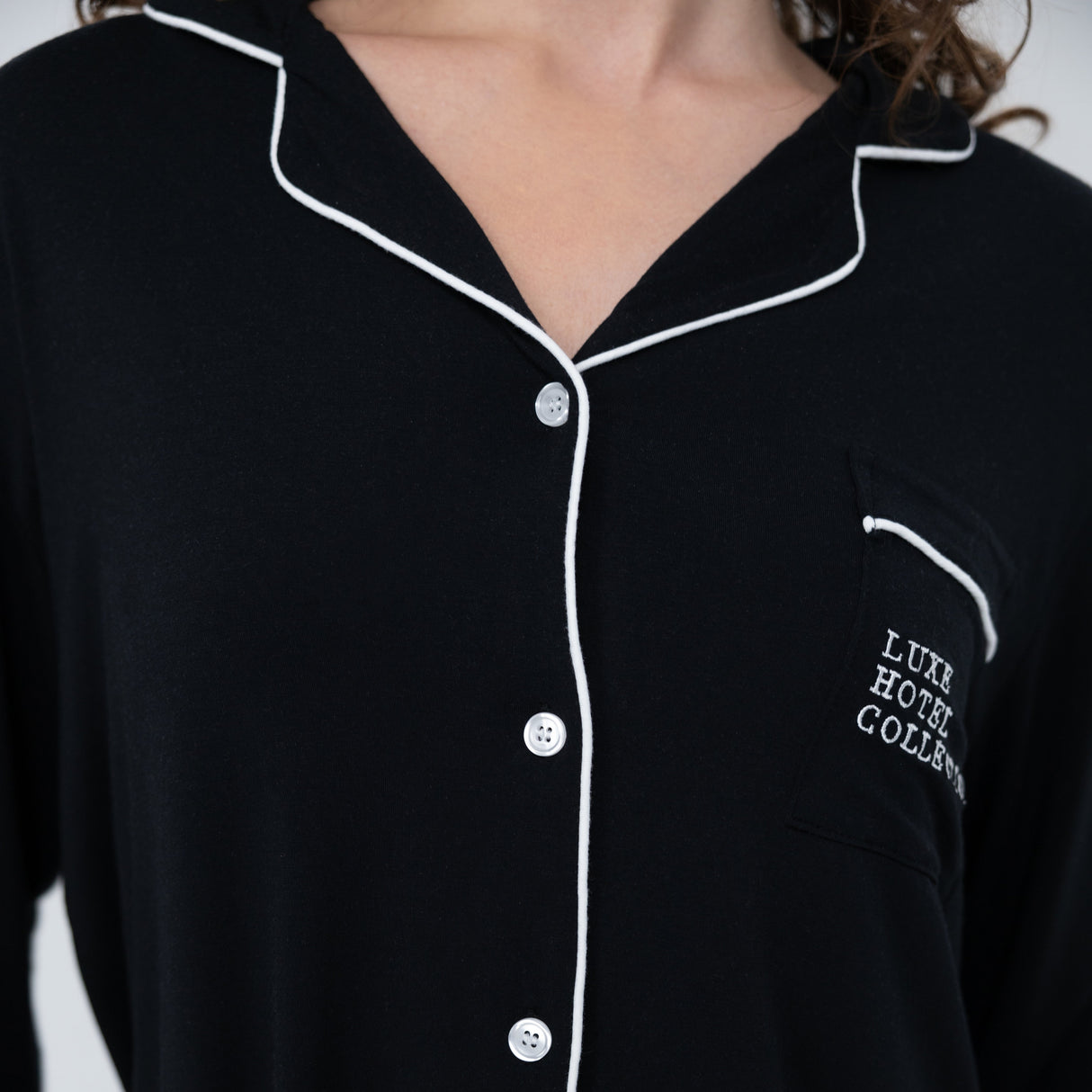 Women's Luxe Bamboo Long PJ Set from Hotel Collection