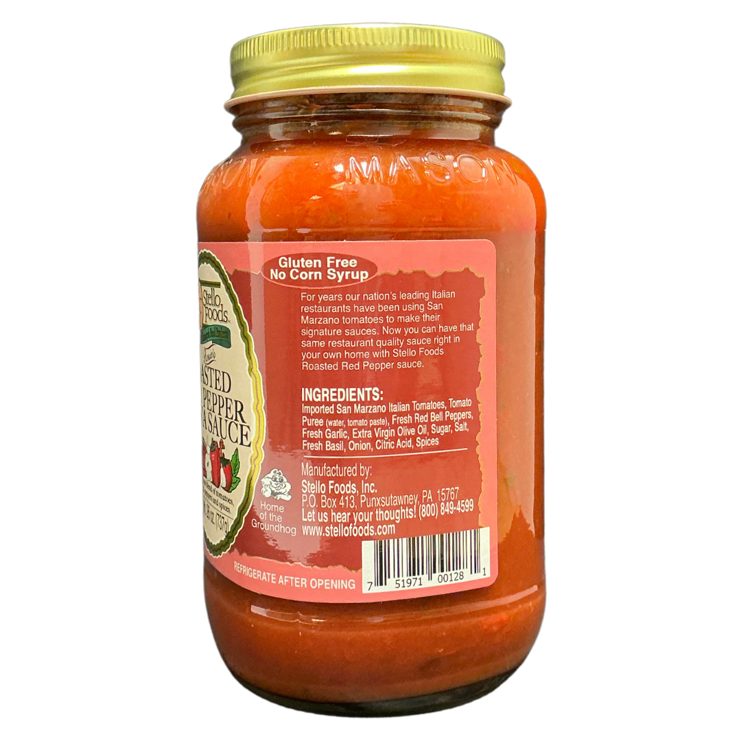 Stello Foods - Rosie's Roasted Red Pepper Spaghetti Sauce 26oz from Stello Foods