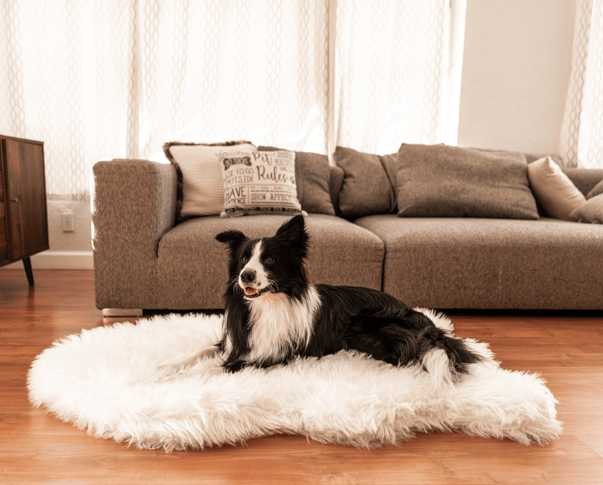 PupRug by Paw.com™ Faux Fur Orthopedic Dog Bed - Curve Polar White from Paw.com