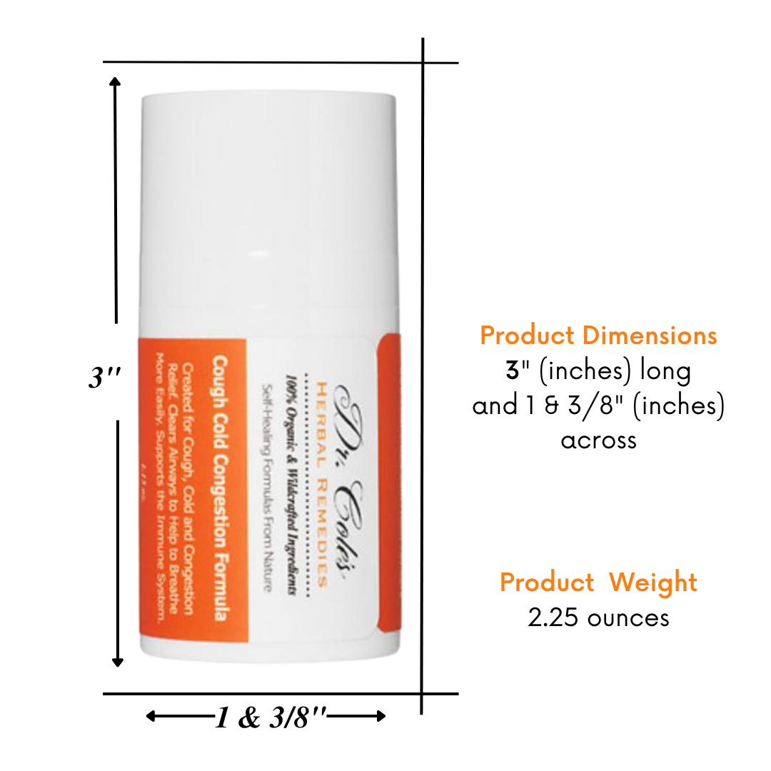 Cough Cold Congestion Balm Stick From Dr. Cole's Herbal Remedies