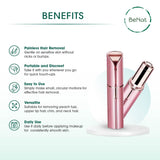 Rechargeable Facial + Eyebrow Hair Removers Set -2 Pack from BeNat