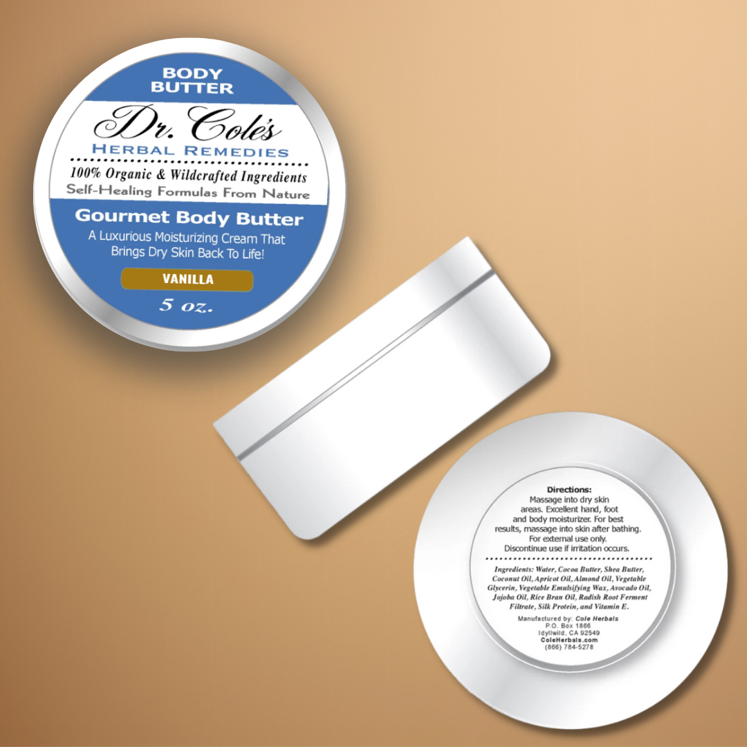 Dr. Cole's Gourmet Body Butter - VANILLA From Dr. Cole's Herbal Remedies