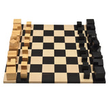 Bauhaus 1923 Combo Chess Set - Ebonised Boxwood Chess Pieces + Ebony Chess Board From Royal Chess Mall