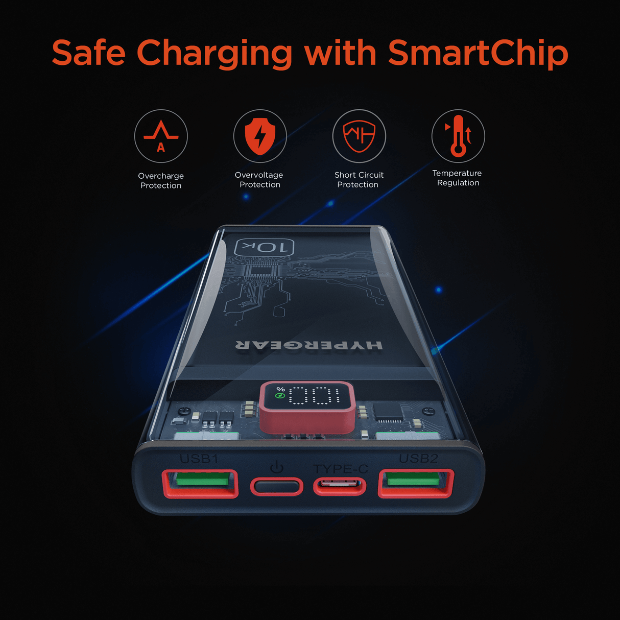 HyperGear ClearCharge 10000mAh Transparent PD Power Bank from Jupiter Gear Home