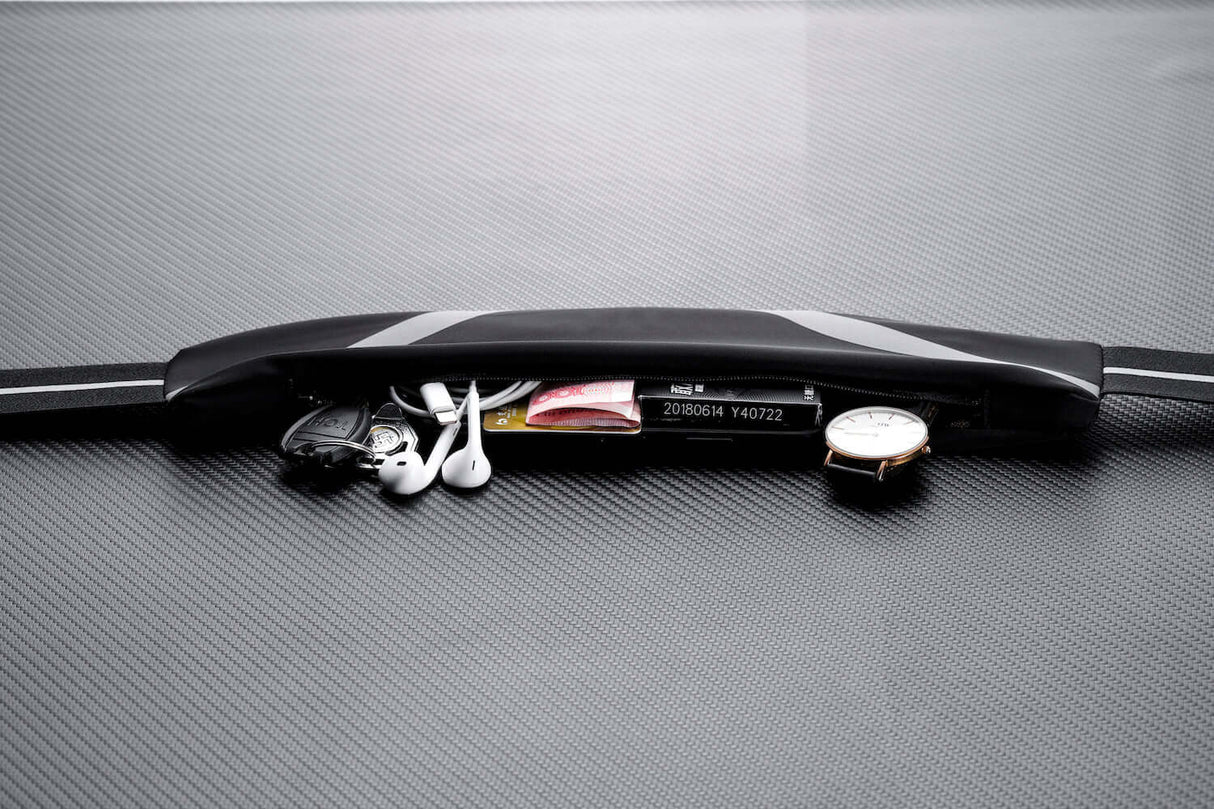 Water-Resistant Sport Waist Pack Running Belt with Reflective Strip from Jupiter Gear